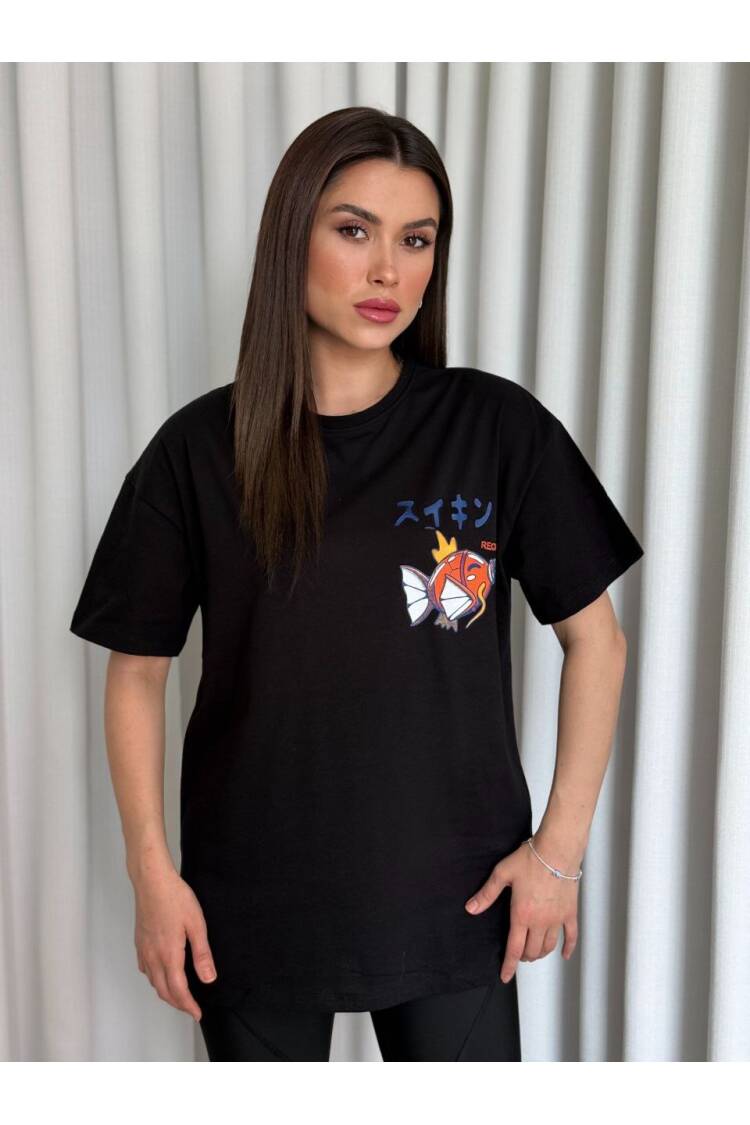 Printed T-Shirt - Brand: Ezgi Nisantasi - Women's Clothing Wholesale - Globality Store