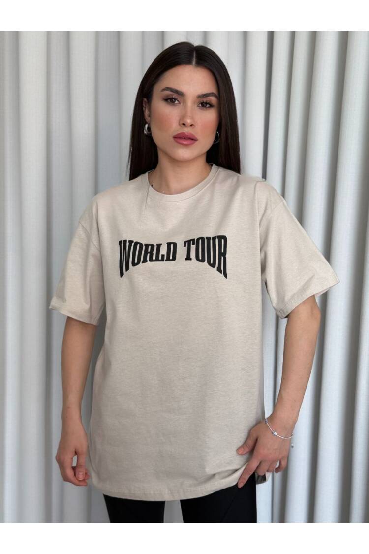 Printed T-Shirt - Brand: Ezgi Nisantasi - Women's Clothing Wholesale - Globality Store