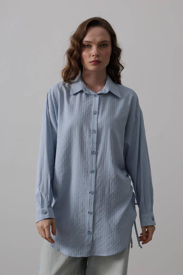 Side Drawstring Tunic Shirt - Baby - Brand: Reyon - Women's Clothing Wholesale - Globality Store