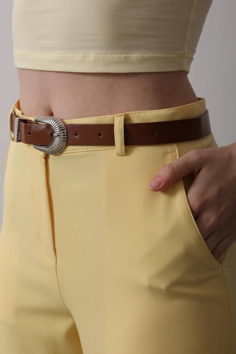 Belted Carrot Pants