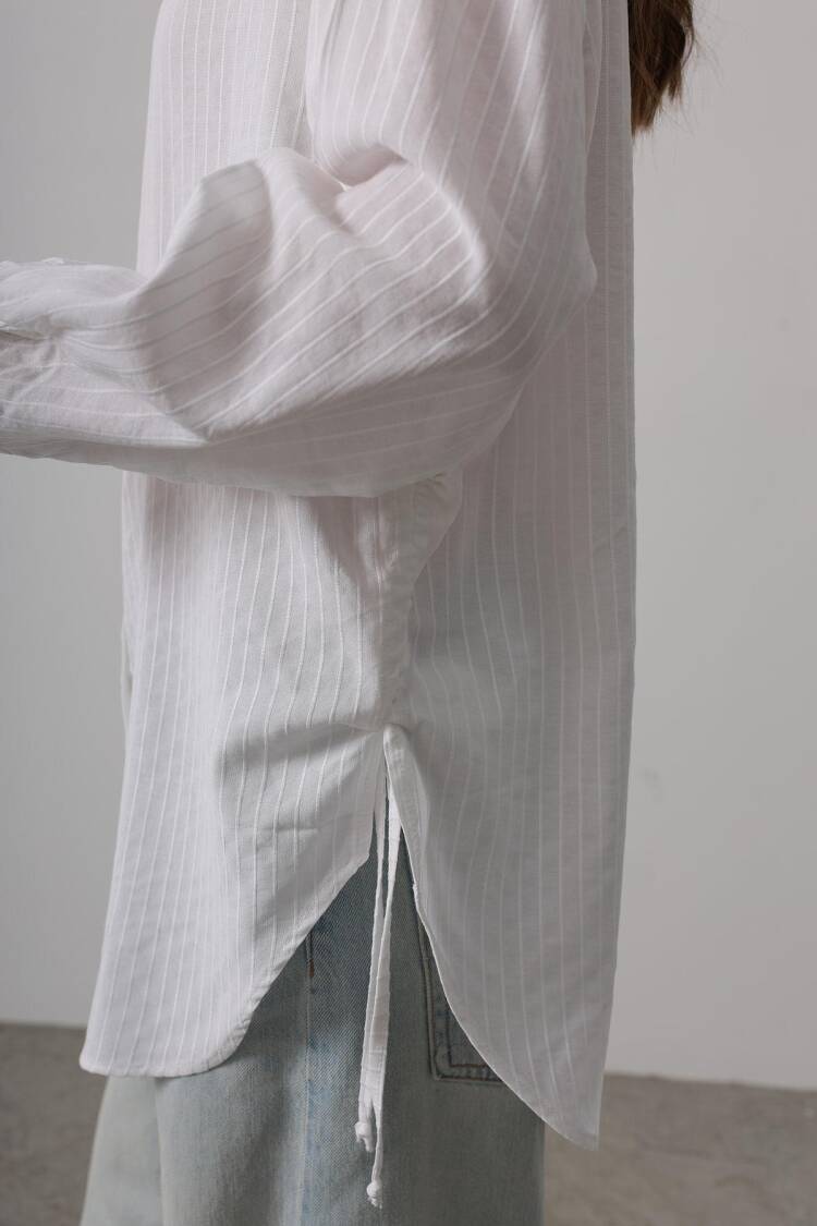 Side Drawstring Tunic Shirt