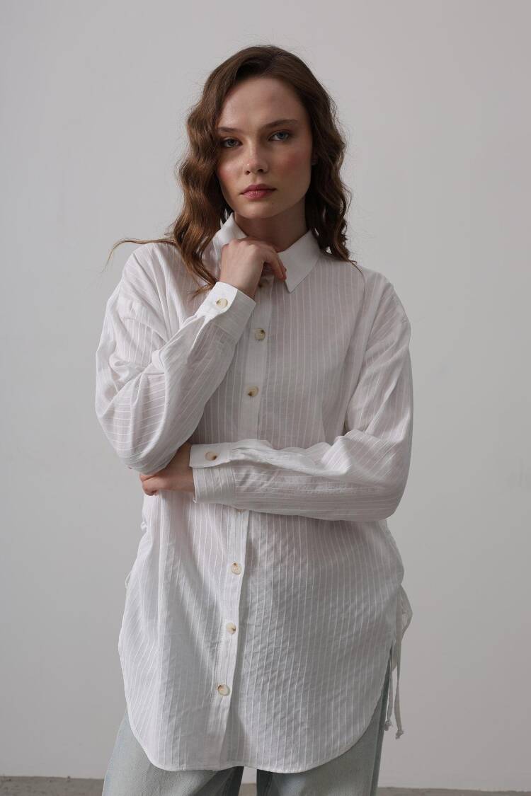 Side Drawstring Tunic Shirt