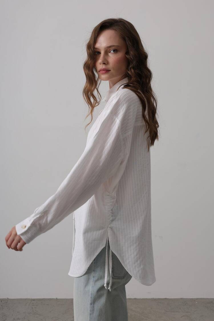 Side Drawstring Tunic Shirt