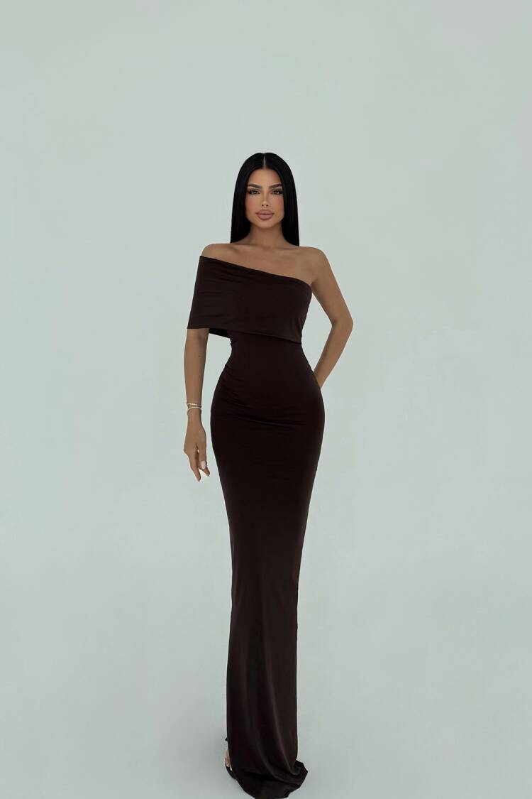 Vanya Single Sleeve Dress - EYYO ATELIER - Globality Store - Women Clothes Wholesale Turkey