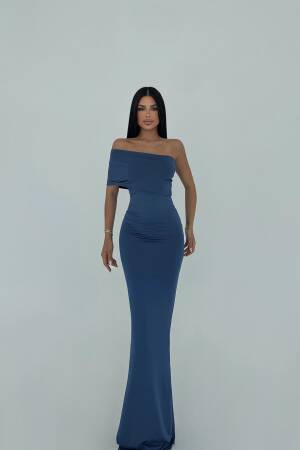 Saks Vanya Single Sleeve Dress - EYYO ATELIER - Globality Store - Women Clothes Wholesale Turkey