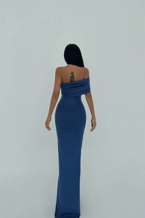 Saks Vanya Single Sleeve Dress - EYYO ATELIER - Globality Store - Women Clothes Wholesale Turkey