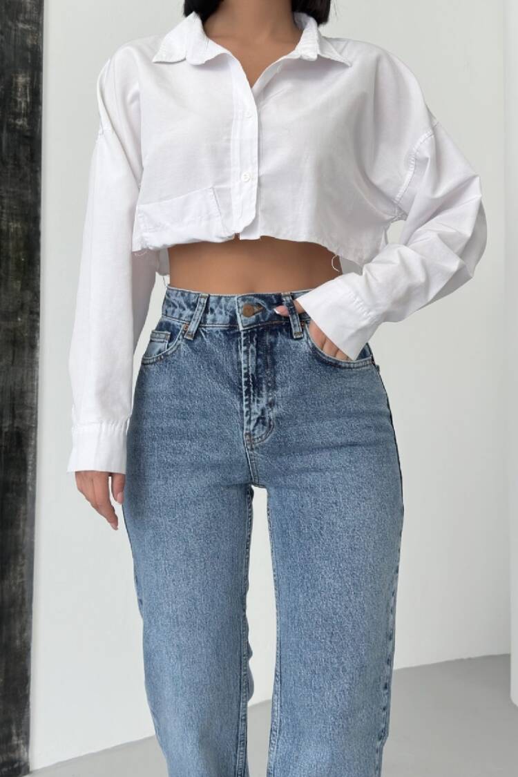 High Waist Straight Jeans