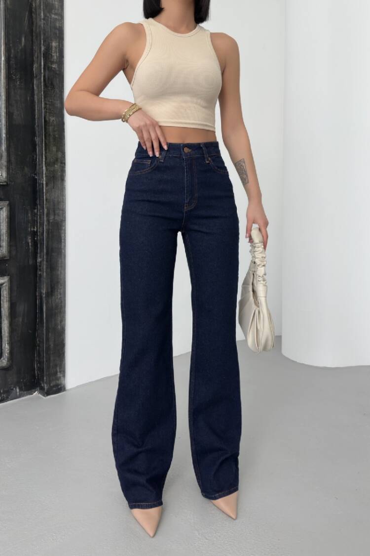 High Waist Straight Jeans
