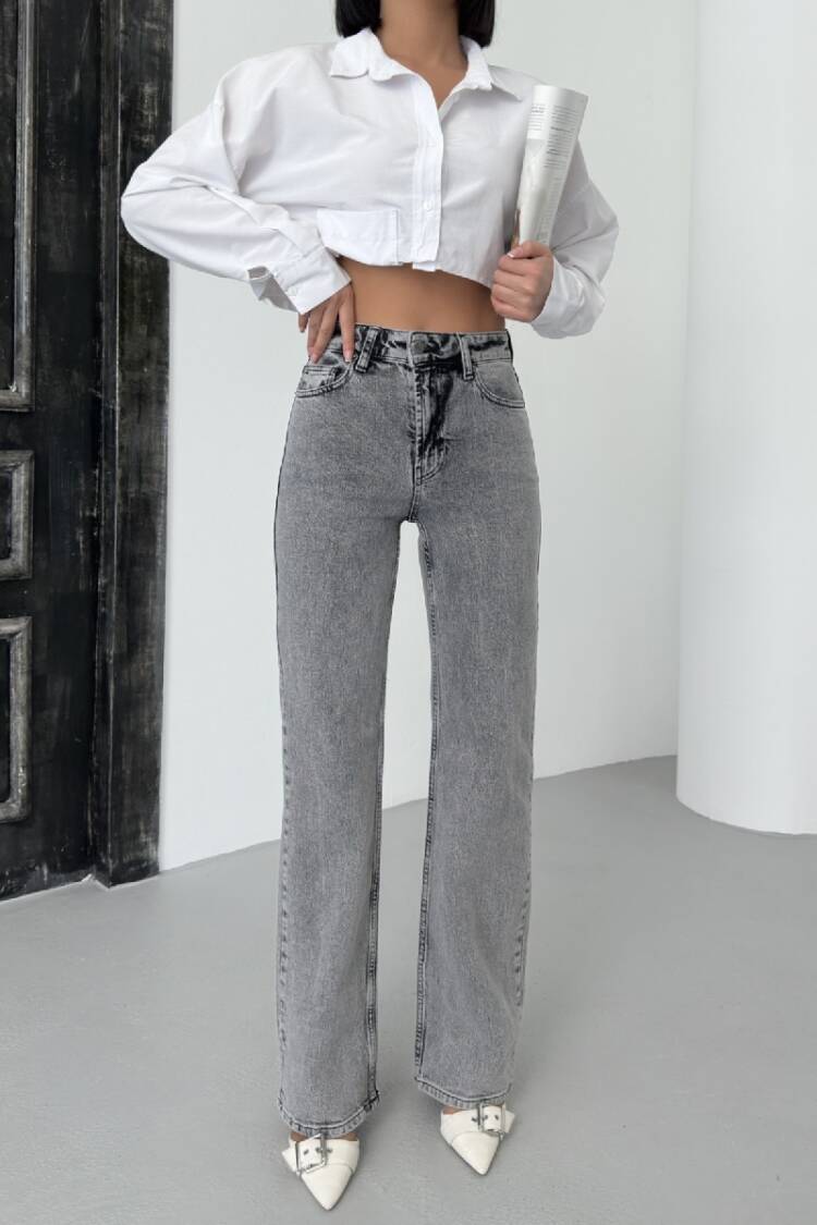 High Waist Straight Jeans