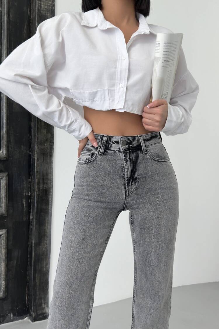 High Waist Straight Jeans