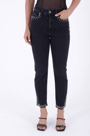 Mom Fit Jeans With Stones - Brand: XLove - Women's Clothing Wholesale - Globality Store