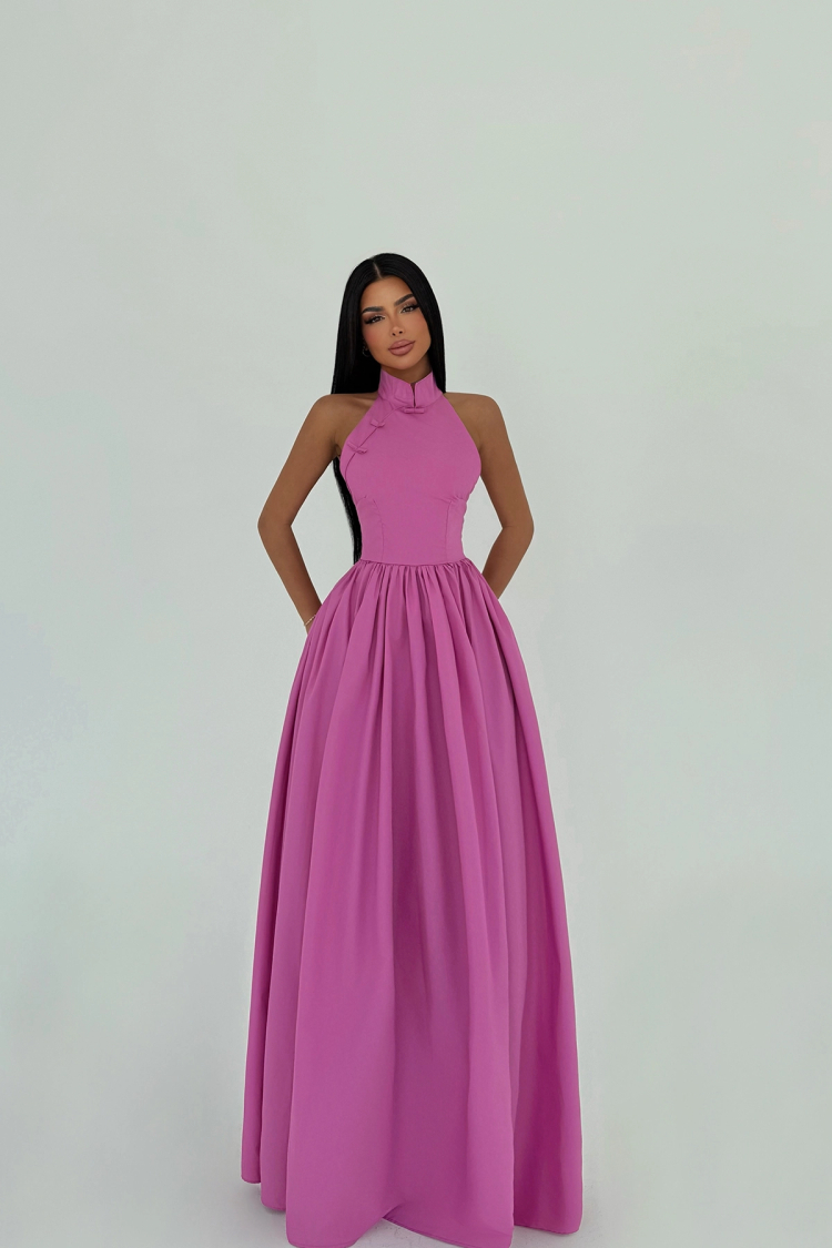 Long Basic Long Dress - EYYO ATELIER - Globality Store - Women Clothes Wholesale Turkey