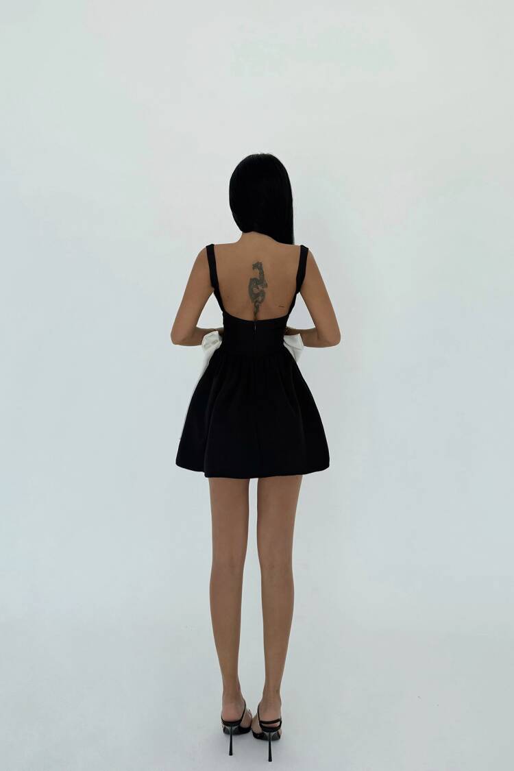 Bow Detailed Suspender Dress
