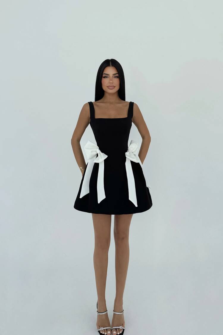 Bow Detailed Suspender Dress