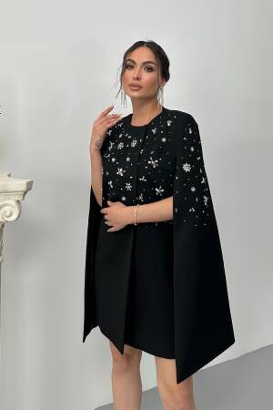 Stone Embroidered Sleeveless Jacket Dress - Brand: Juste - Women's Clothing Wholesale - Globality Store