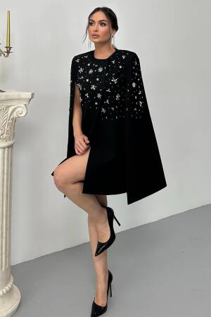 Stone Embroidered Sleeveless Jacket Dress - Brand: Juste - Women's Clothing Wholesale - Globality Store