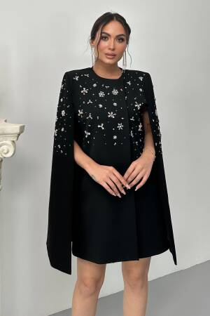 Stone Embroidered Sleeveless Jacket Dress - Brand: Juste - Women's Clothing Wholesale - Globality Store