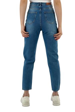 Mom Denim Medium Blue Three Size Stone Make. - Brand: MISS POEM - Women's Clothing Wholesale - Globality Store