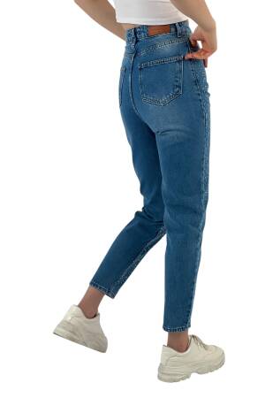 Mom Denim Medium Blue Three Size Stone Make. - Brand: MISS POEM - Women's Clothing Wholesale - Globality Store