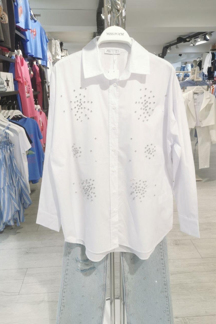 Shirt Full Beyoglu Tas - MISS POEM - Globality Store - Women Clothes Wholesale Turkey