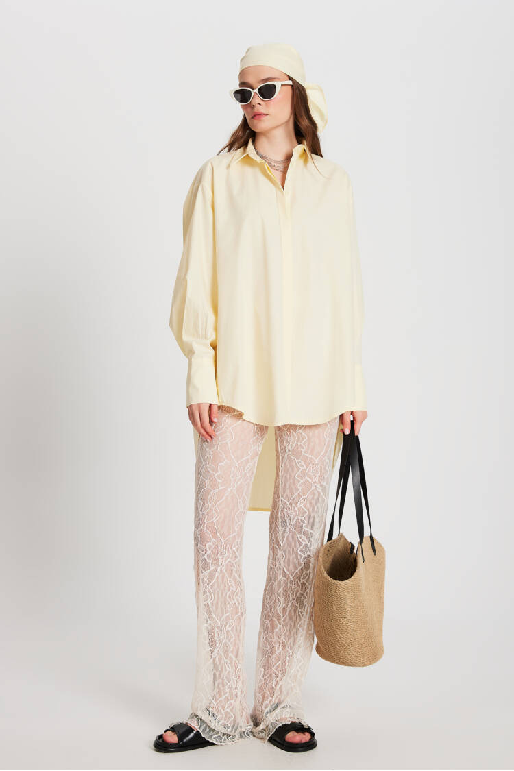 ShirtCustom Design 100% Cotton Oversize Tunic Size Long Shirt 29017