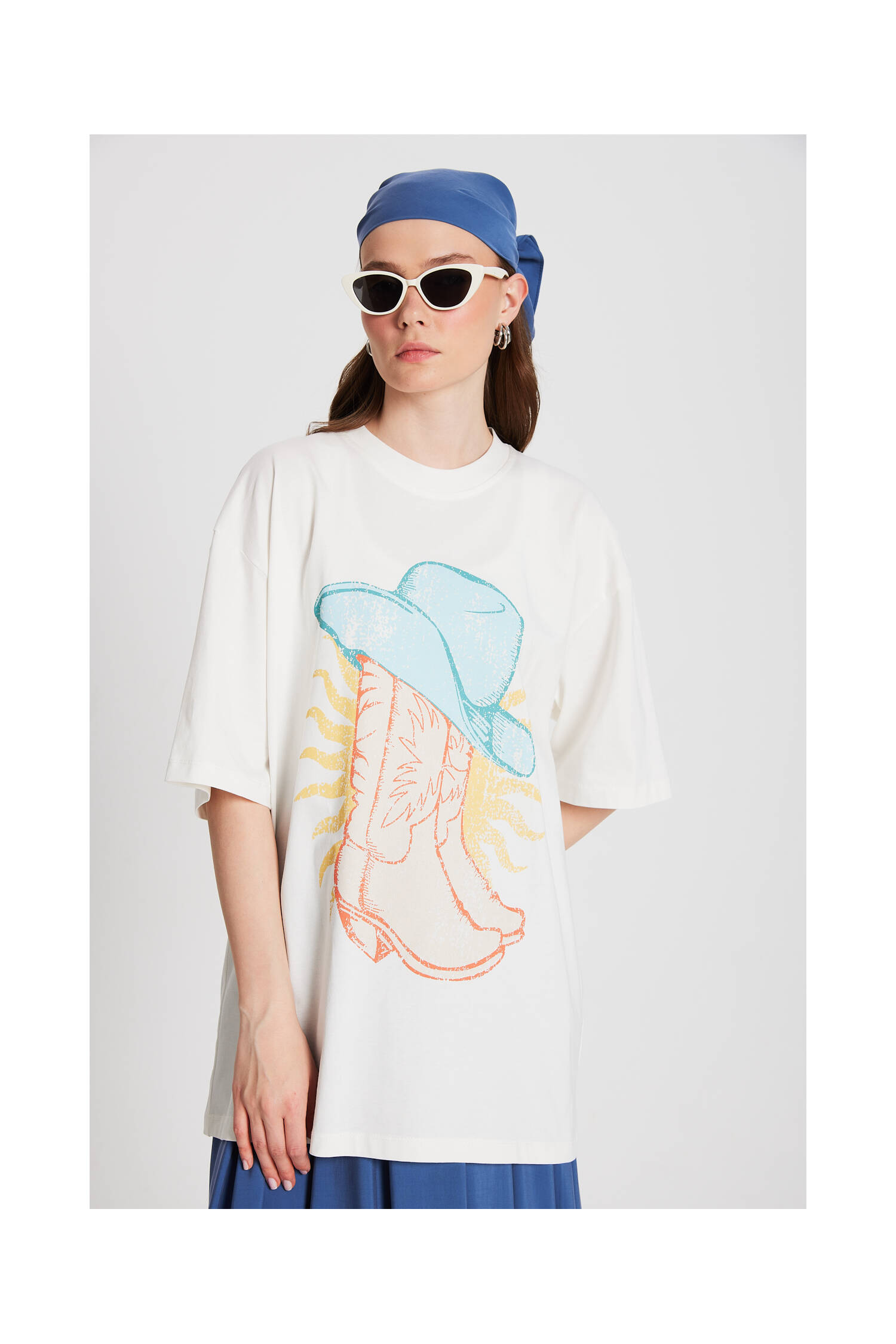 Oversize Printed T-shirt 29156 - Brand: First Angels - Women's Clothing Wholesale - Globality Store