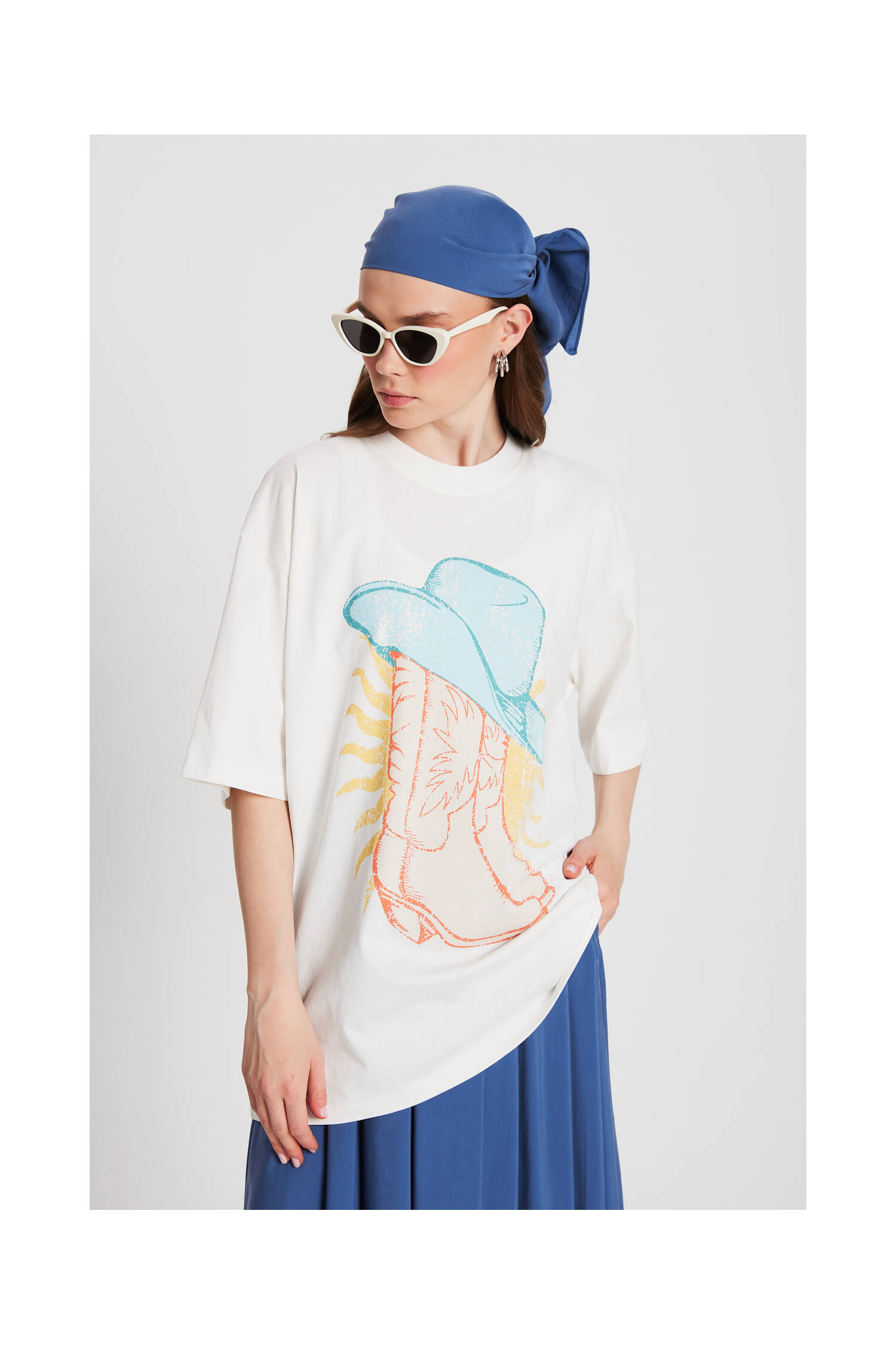 Oversize Printed T-shirt 29156 - Brand: First Angels - Women's Clothing Wholesale - Globality Store