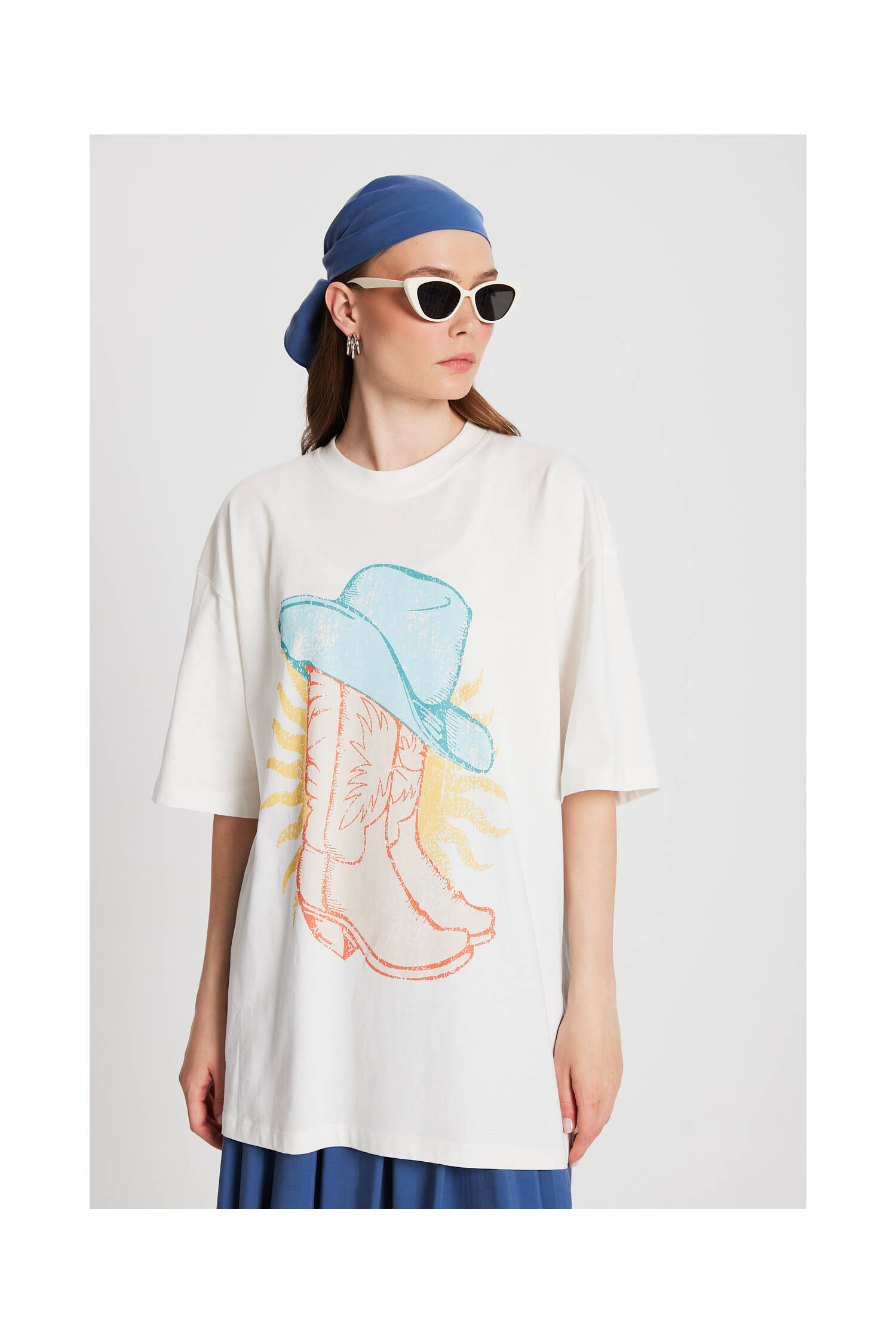 Oversize Printed T-shirt 29156 - Brand: First Angels - Women's Clothing Wholesale - Globality Store
