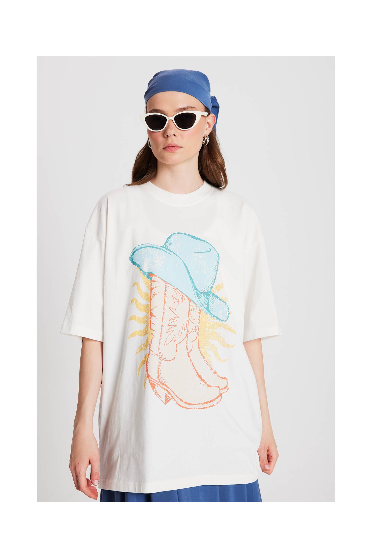 Oversize Printed T-shirt 29156 - Brand: First Angels - Women's Clothing Wholesale - Globality Store