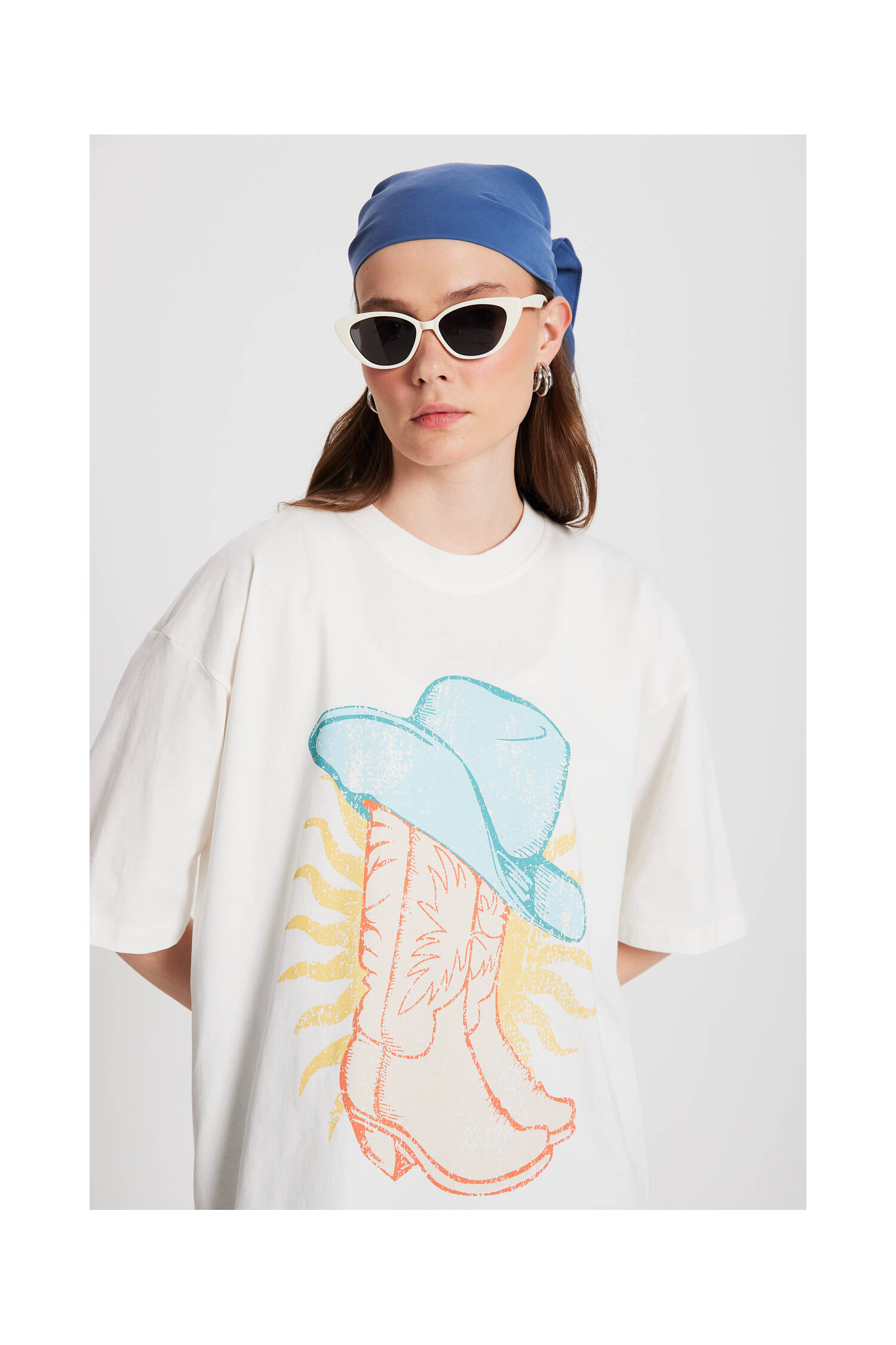 Oversize Printed T-shirt 29156 - Brand: First Angels - Women's Clothing Wholesale - Globality Store