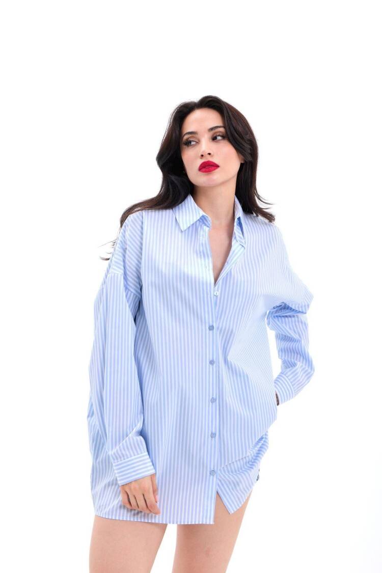 Shirt - Genoa Striped - Fame - Globality Store - Women Clothes Wholesale Turkey