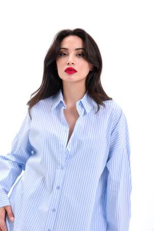 Shirt - Genoa Striped - Fame - Globality Store - Women Clothes Wholesale Turkey