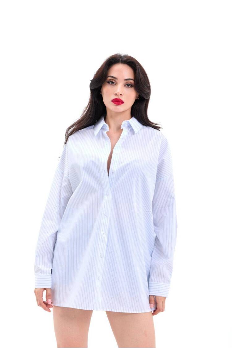 Shirt - Naples Striped - Brand: Fame - Women's Clothing Wholesale - Globality Store