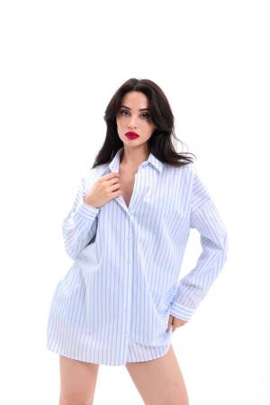 Shirt - Palermo Striped - Fame - Globality Store - Women Clothes Wholesale Turkey