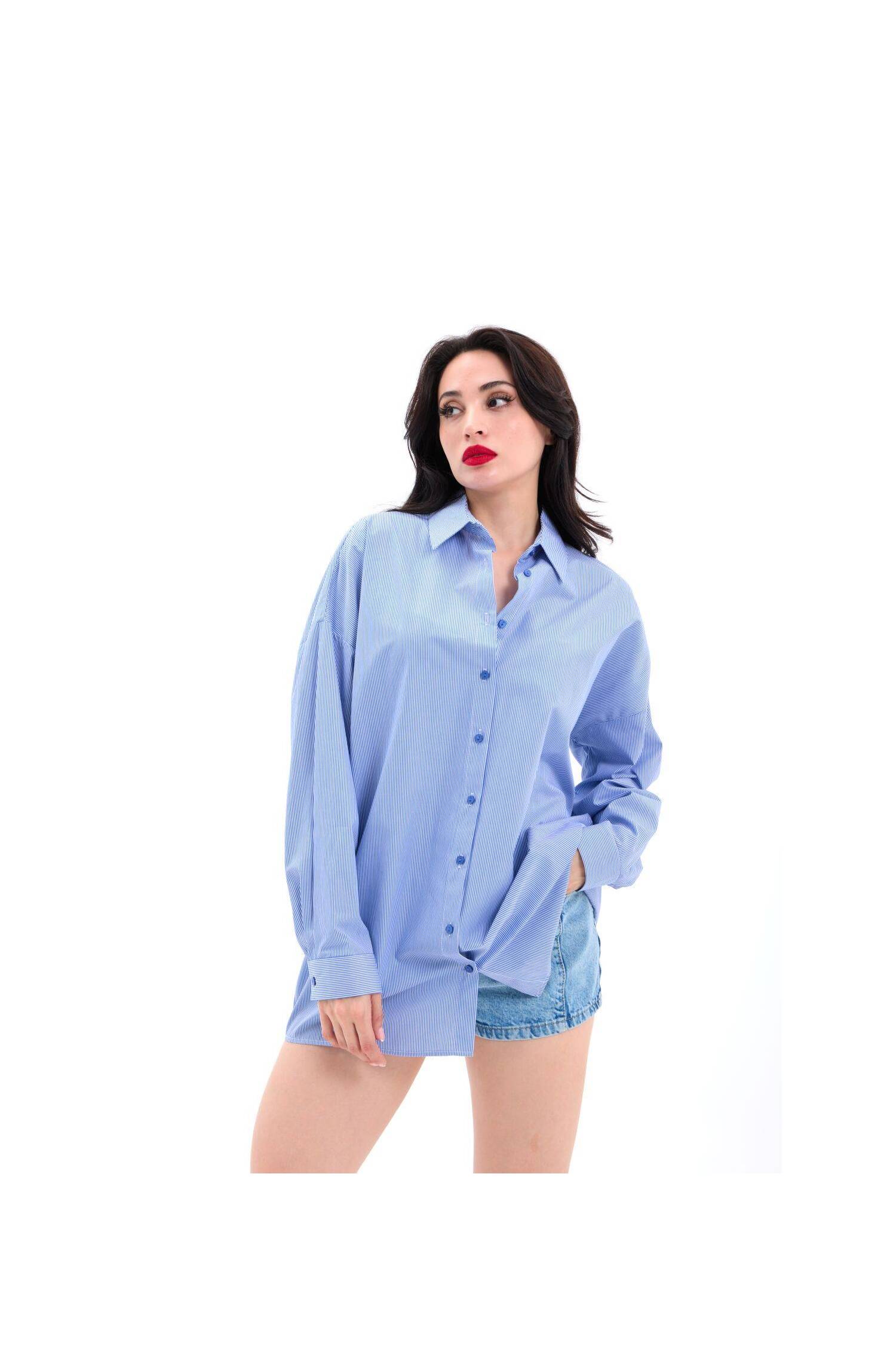 Shirt - Rome Striped - Brand: Fame - Women's Clothing Wholesale - Globality Store
