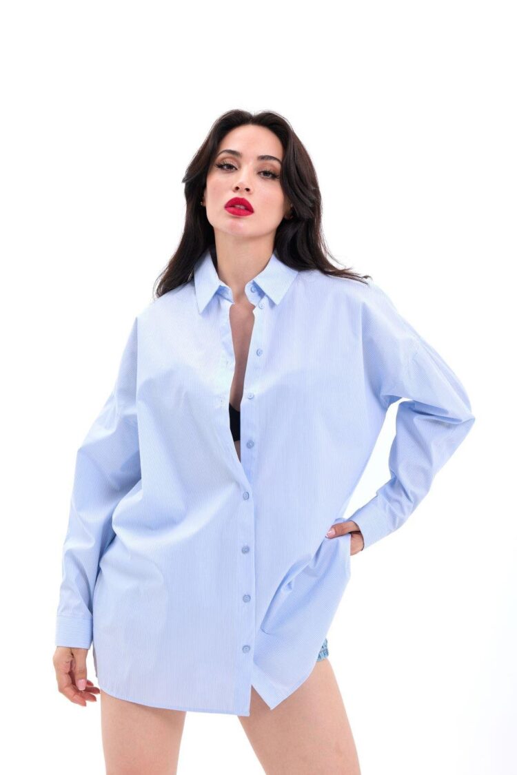 Shirt - Striped - Brand: Fame - Women's Clothing Wholesale - Globality Store