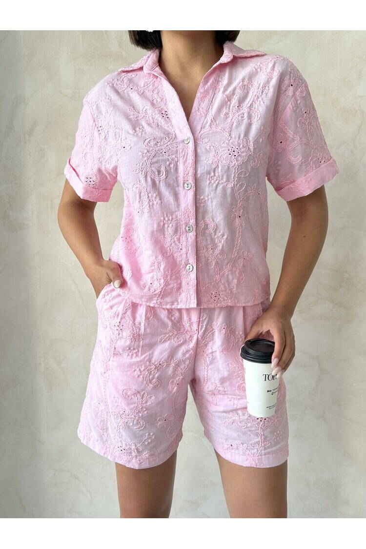 Embroidered Voile Shirt