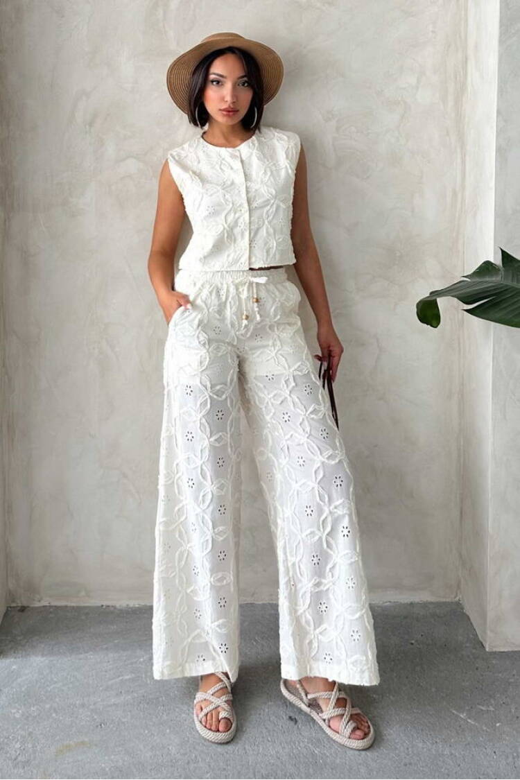 Embroidered Strainer Trousers - Brand: Topshow - Women's Clothing Wholesale - Globality Store