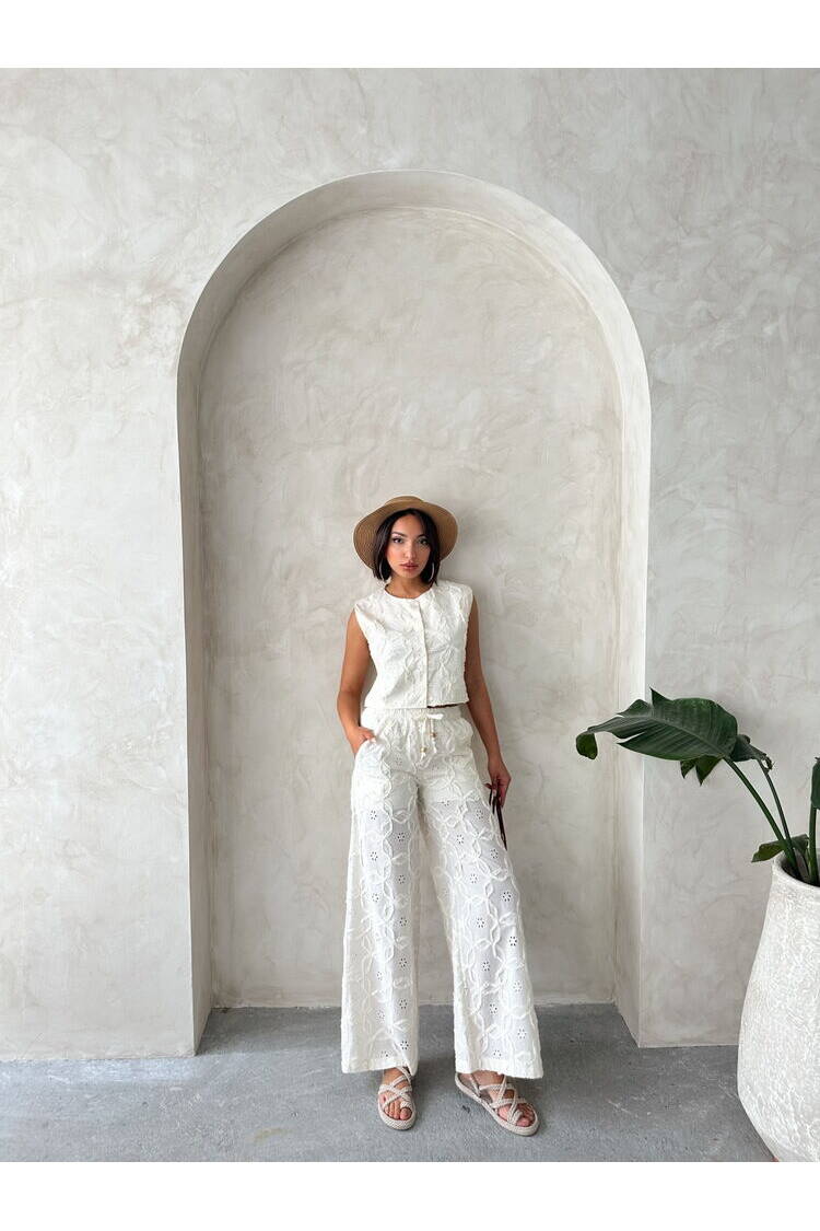 Embroidered Strainer Trousers