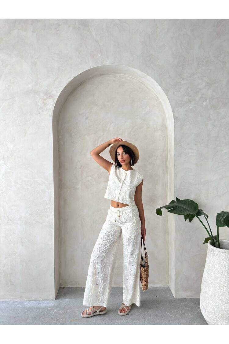 Embroidered Strainer Trousers