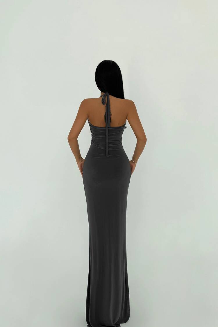 Anthracite Window Detail Dress