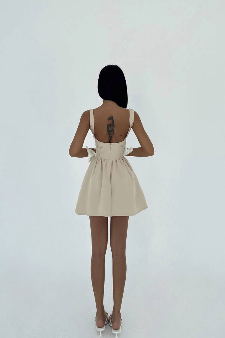 Bow Detailed Suspender Dress