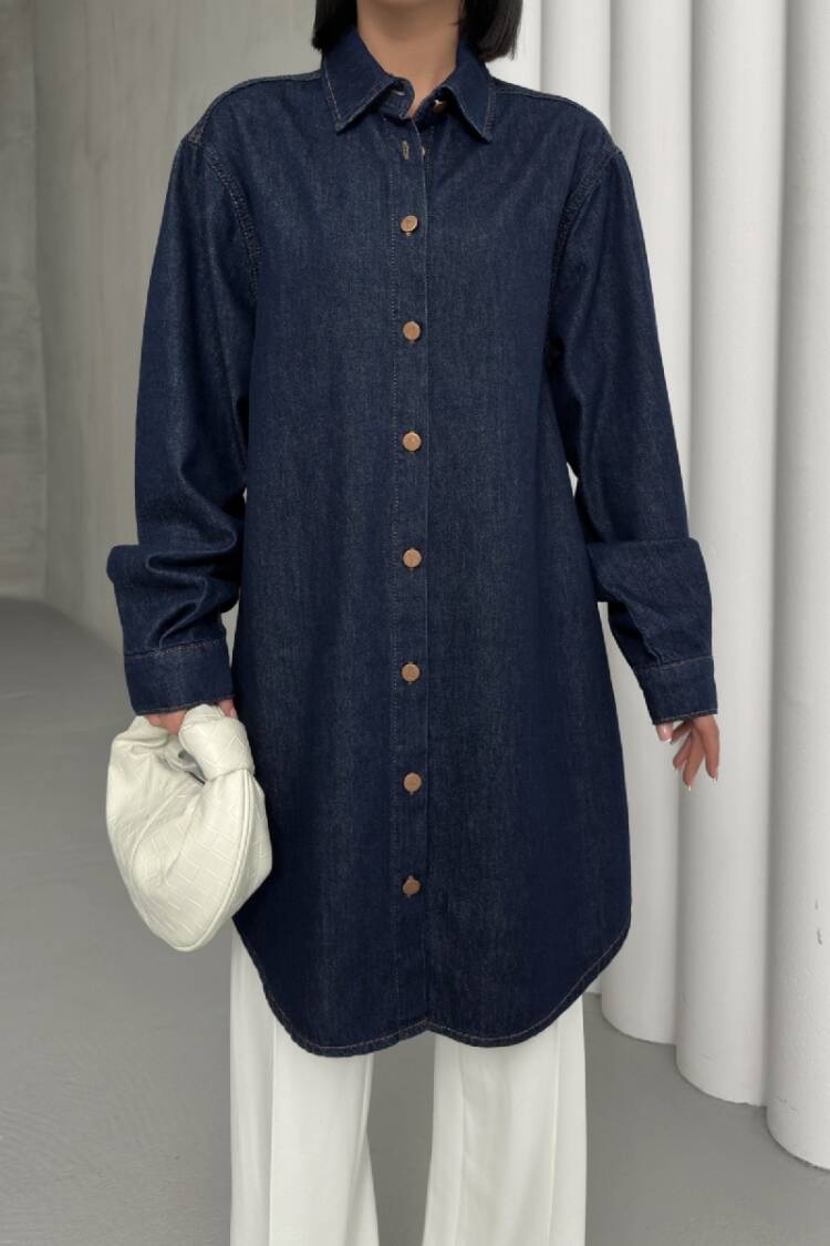 Balloon Sleeve Buttoned Shirt