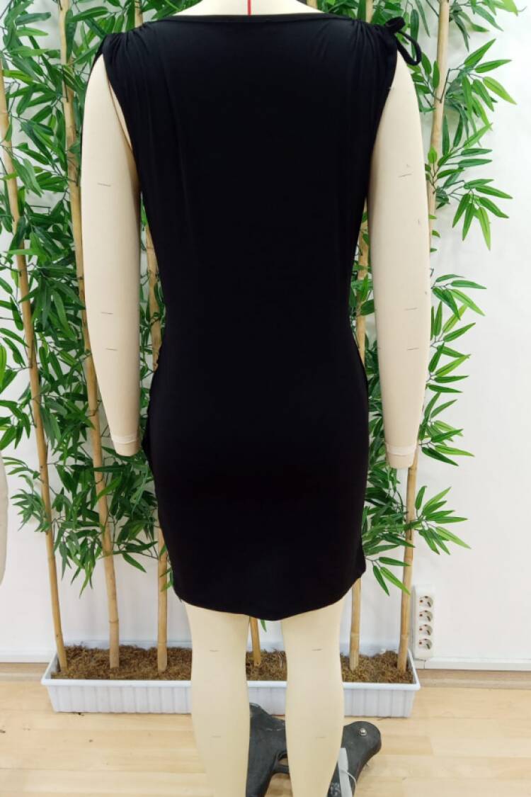 Women's Double-breasted Collar Ruffle And Accessory Detail Sandy Mini Dress