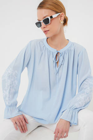 Embroidered Knitted Blouse 941 - Bigdart - Globality Store - Women Clothes Wholesale Turkey