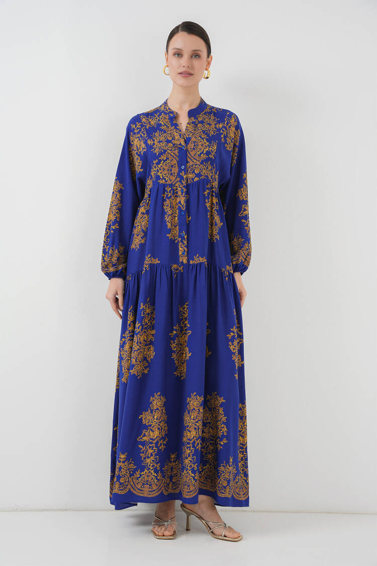 Gold Patterned Burkini Dress 2423