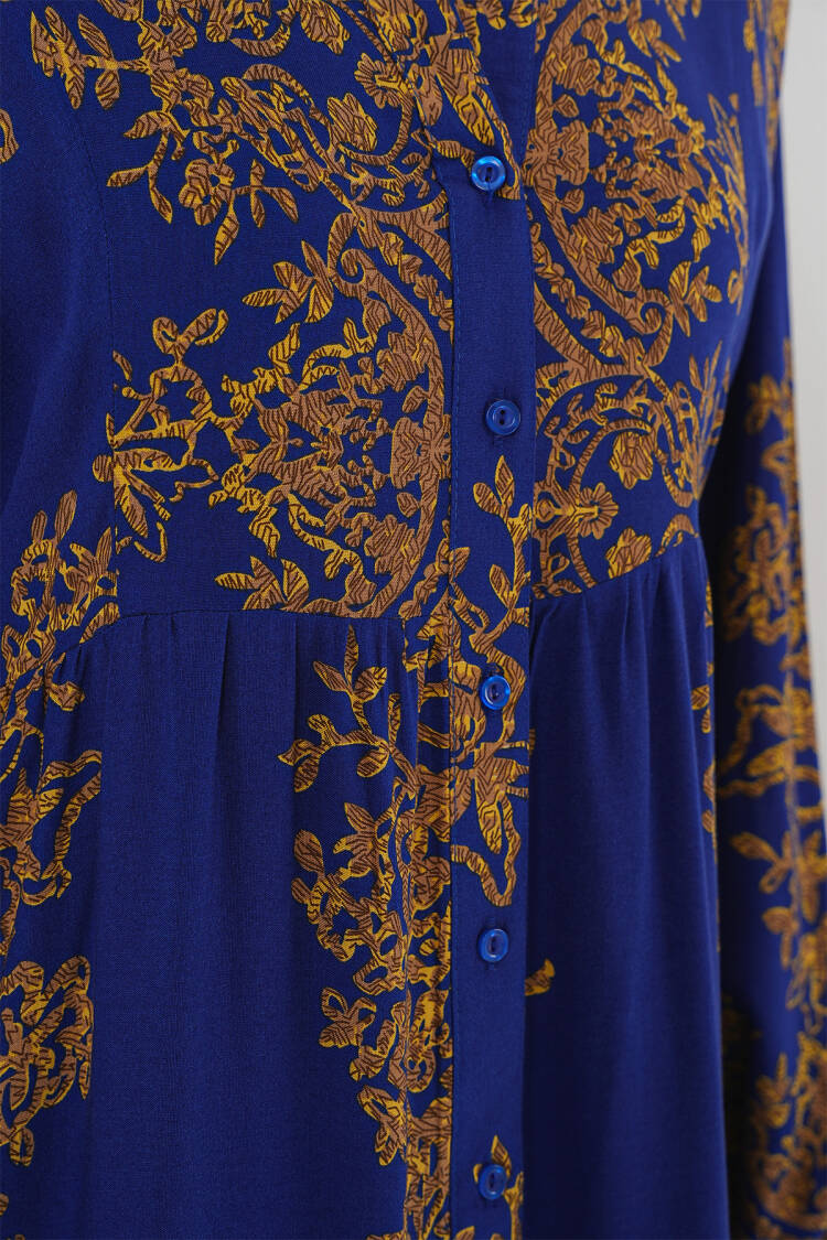 Gold Patterned Burkini Dress 2423