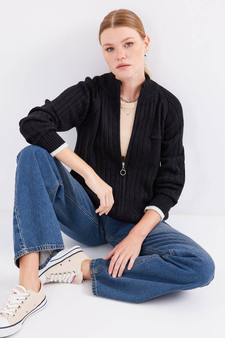 Zippered Knitwear Cardigan - Brand: Bigdart - Women's Clothing Wholesale - Globality Store