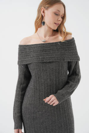 Madonna Collar Oversize Sweater Dress - Brand: Bigdart - Women's Clothing Wholesale - Globality Store