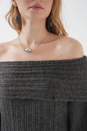Madonna Collar Oversize Sweater Dress - Brand: Bigdart - Women's Clothing Wholesale - Globality Store